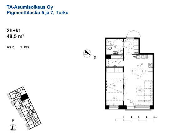 Right of occupancy apartment Turku Pitkämäki 2 rooms