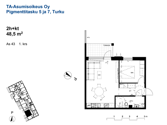 Right of occupancy apartment Turku Pitkämäki 2 rooms