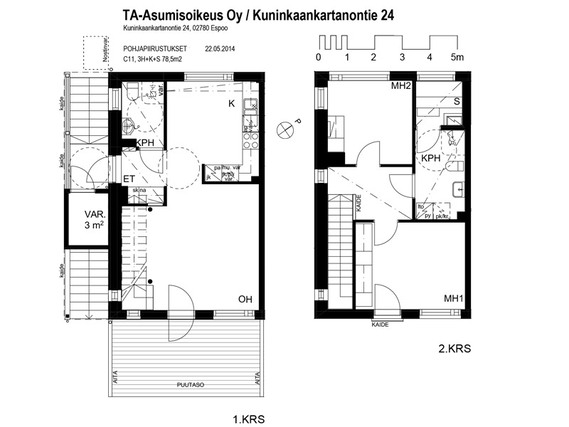 Asumisoikeusasunto Espoo Kauklahti 3 huonetta