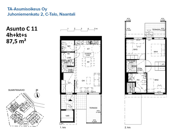 Right of occupancy apartment Naantali Tammisto 4 rooms