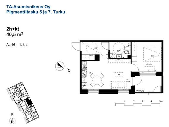 Asumisoikeusasunto Turku Pitkämäki Kaksio