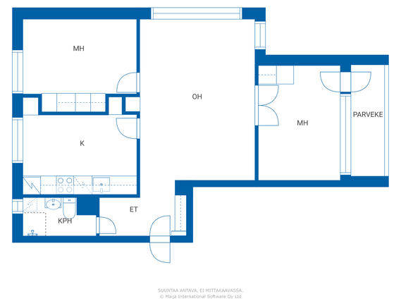 Rental Kemi Keskusta 3 rooms