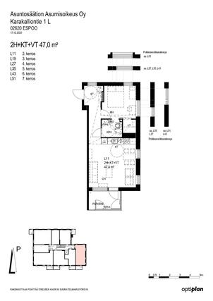 Right of occupancy apartment Espoo Karakallio 2 rooms