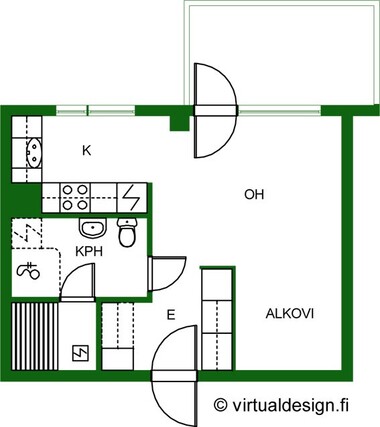 Vuokra-asunto Salo Perniö Yksiö Yleiskuva