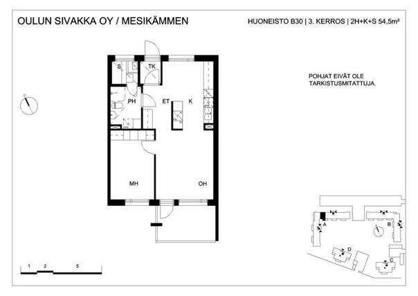 Vuokra-asunto Oulu Hiironen Kaksio