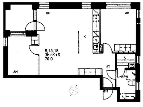 Right of occupancy apartment Kuopio Särkiniemi 3 rooms