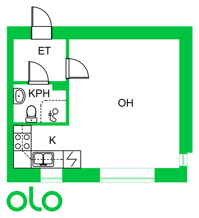 Rental Lappeenranta Parkkarila 1 room Pohjakuva