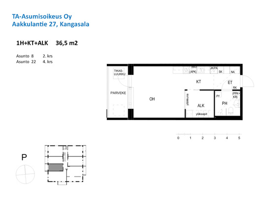 Right of occupancy apartment Kangasala Lentola 1 room