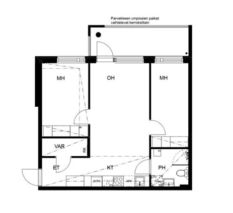 Rental Vantaa Louhela 3 rooms