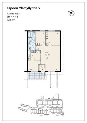 Asumisoikeusasunto Espoo Karhusuo 3 huonetta