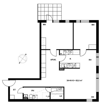 Right of occupancy apartment Jyväskylä Kuokkala 3 rooms