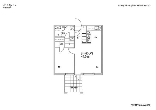 Rental Järvenpää Pöytäalho 2 rooms Julkisivu