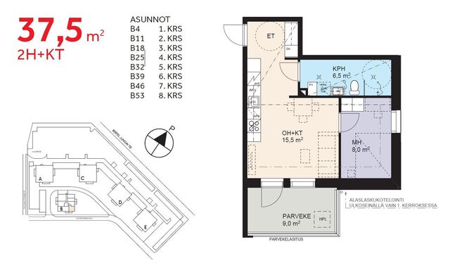 Rental Oulu Tuira 2 rooms