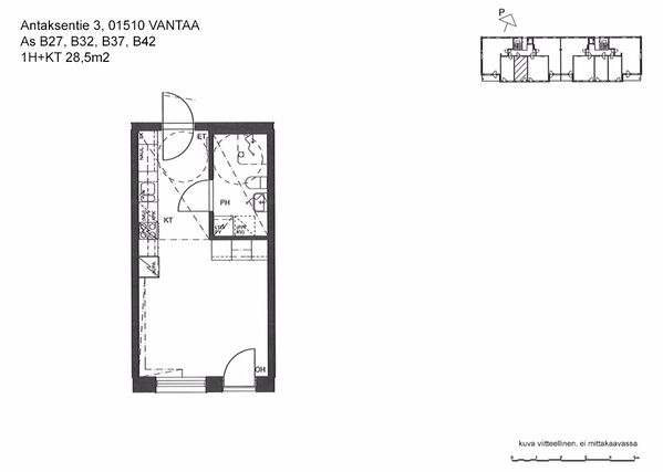 Vuokra-asunto Vantaa Pakkala Yksiö