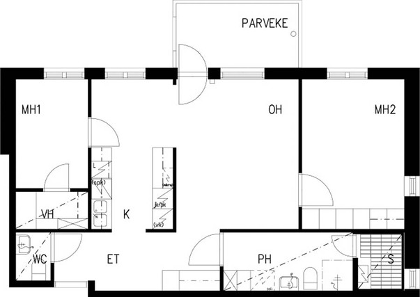 Right of occupancy apartment Jyväskylä Keljo 3 rooms