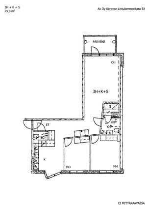 Rental Kerava Jaakkola 3 rooms Julkisivu