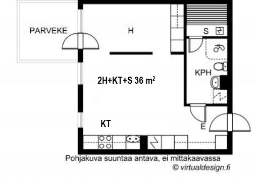 Vuokra-asunto Tampere Hatanpää Kaksio Julkisivu