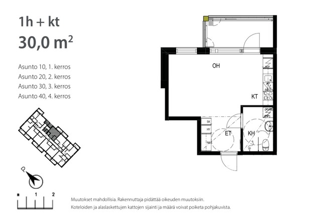 Rental Tampere Pohtola 1 room