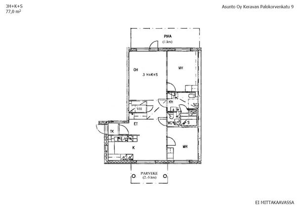 Rental Kerava Jaakkola 3 rooms Julkisivu