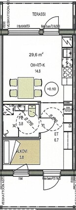 Rental Kalajoki Hiekkasärkät 1 room Yleiskuva