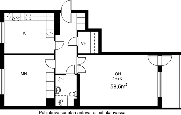 Rental Jyväskylä Keskusta 2 rooms Julkisivukuva