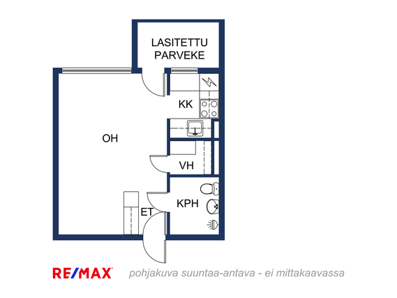 Vuokra-asunto Kotka Karhula Yksiö Yleiskuva