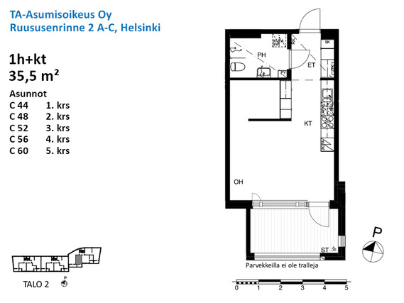 Right of occupancy apartment Helsinki Herttoniemi 1 room