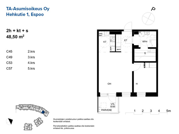 Asumisoikeusasunto Espoo Mankkaa Kaksio