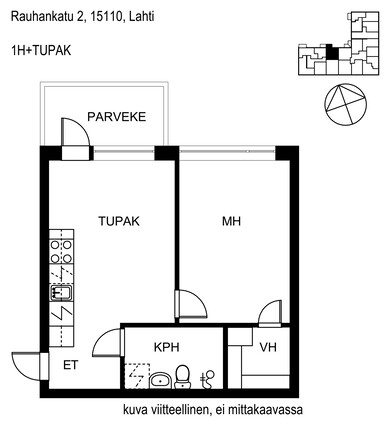 Rental Lahti Keskusta 2 rooms Julkisivukuva