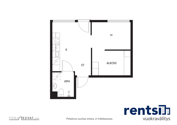 Vuokra-asunto Jyväskylä Roninmäki Yksiö