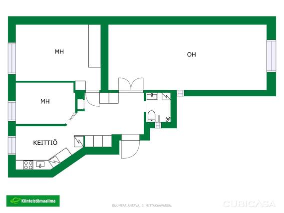 Vuokra-asunto Helsinki Munkkiniemi 3 huonetta Talon kaunista julkisivua