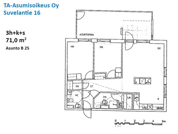 Right of occupancy apartment Espoo Espoon keskus 3 rooms