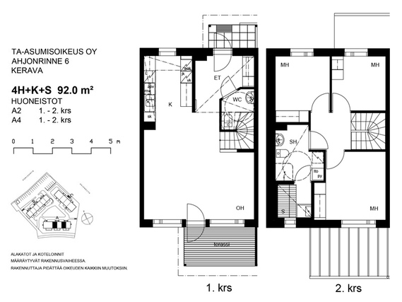 Right of occupancy apartment Kerava Ahjo 4 rooms