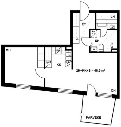 Right of occupancy apartment Porvoo Huhtinen 2 rooms