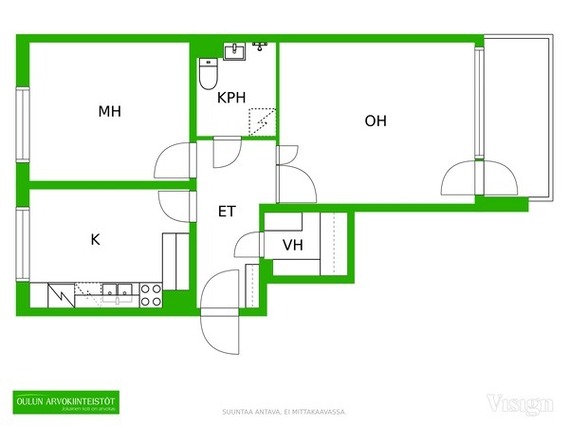 Rental Oulu Myllyoja 2 rooms