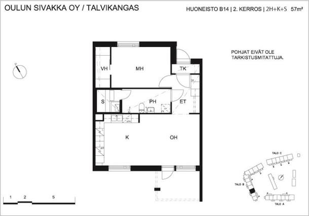 Vuokra-asunto Oulu Talvikangas Kaksio