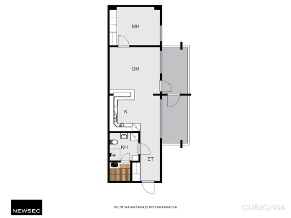 Rental Oulu Rajakylä 2 rooms Kampanja