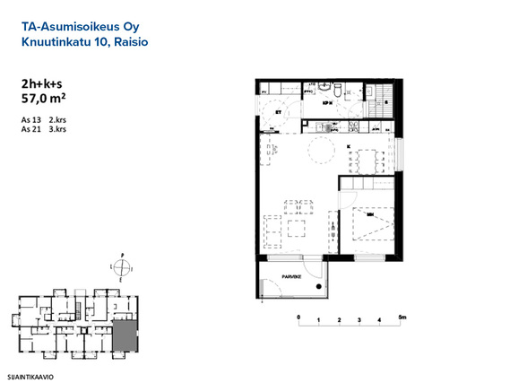 Right of occupancy apartment Raisio Ihala 2 rooms