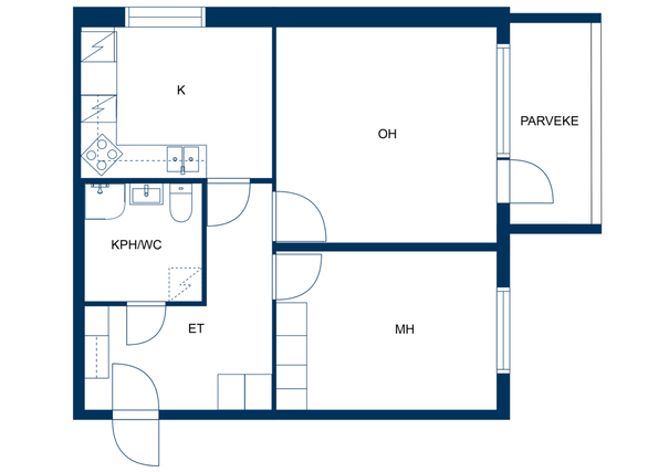 Rental Kouvola Kuusankosken keskusta 2 rooms