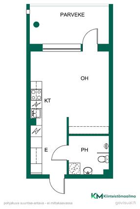 Vuokra-asunto Oulu Karjasilta Yksiö