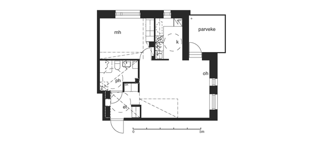 Vuokra-asunto Helsinki Herttoniemi Kaksio A W 8 B 39  Abraham Wetterin tie 8 B 39