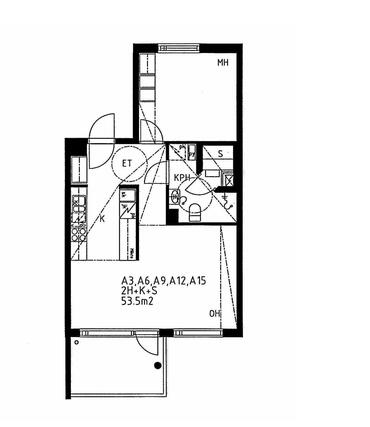 Right of occupancy apartment Espoo Leppävaara 2 rooms