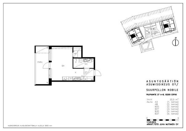 Right of occupancy apartment Espoo Suurpelto 1 room