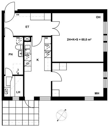 Right of occupancy apartment Jyväskylä Kuokkala 2 rooms