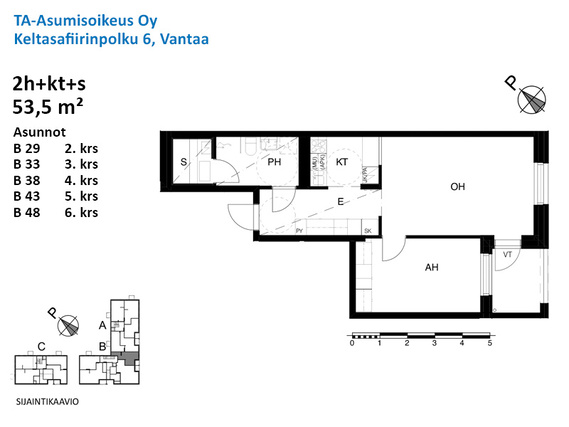 Right of occupancy apartment Vantaa Kivistö 2 rooms