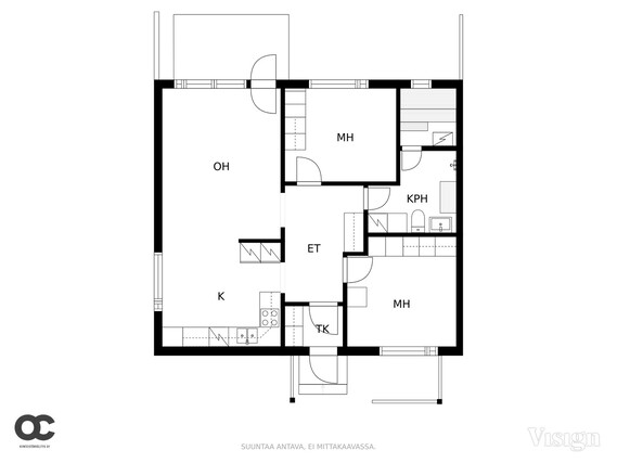 Rental Kannus Eskola 3 rooms Yleiskuva