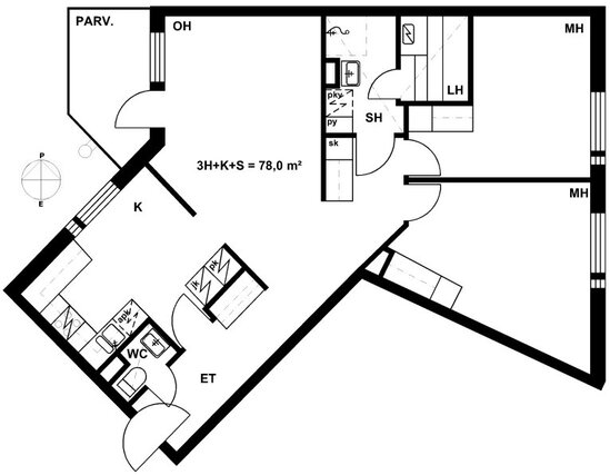 Right of occupancy apartment Vantaa Myyrmäki 3 rooms