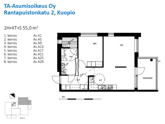 Asumisoikeusasunto Kuopio Rautaniemi Kaksio