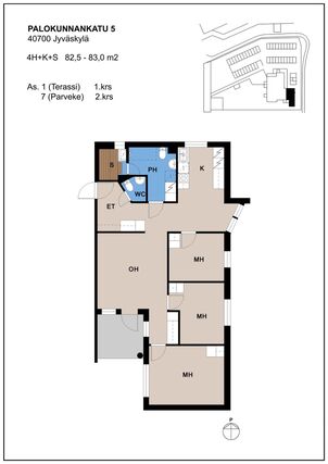 Right of occupancy apartment Jyväskylä Mäki-Matti 4 rooms