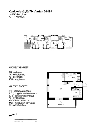 Right of occupancy apartment Vantaa Mikkola 1 room